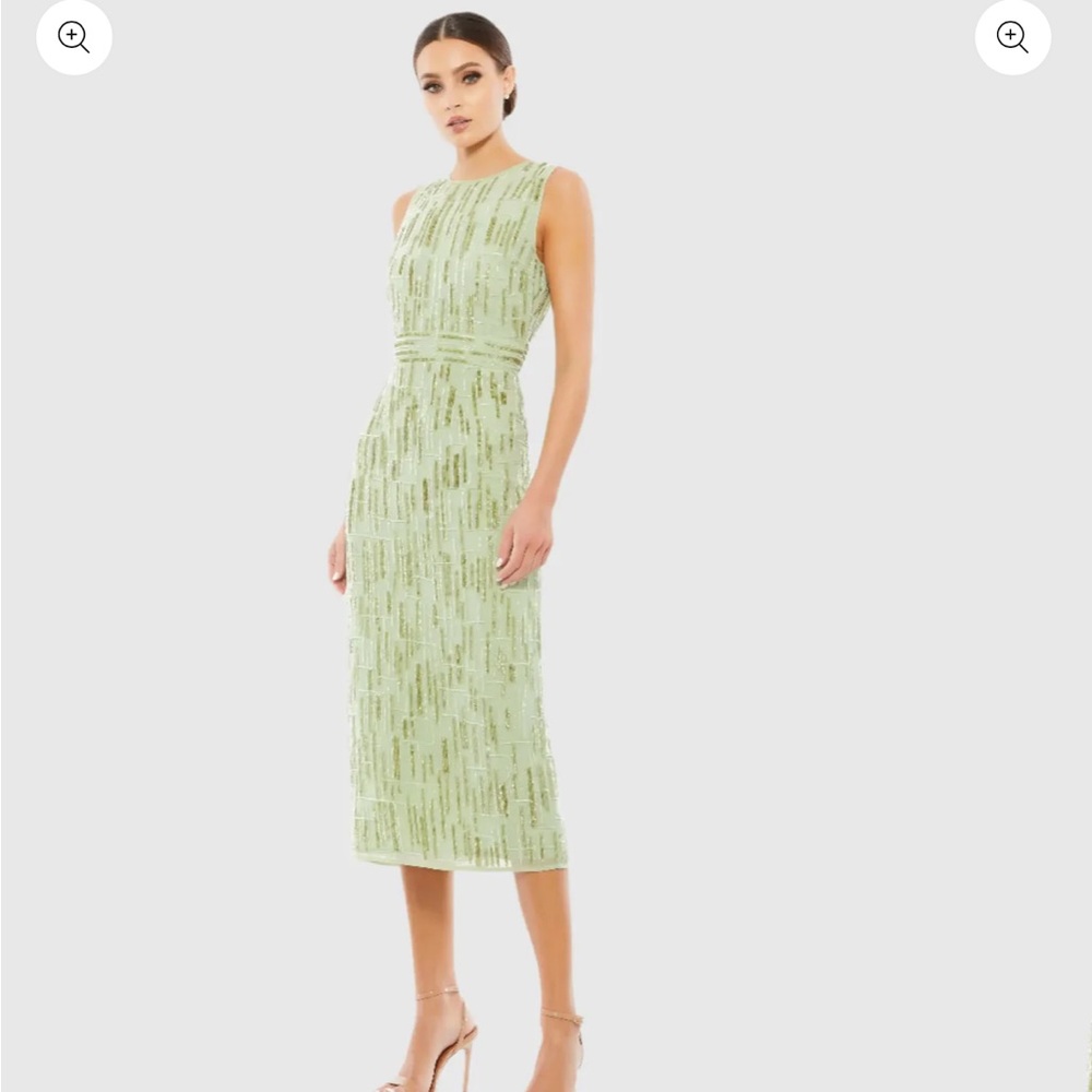 NWT Mac Duggal Sage Cocktail Dress